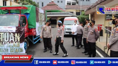 Polisi Peduli Korban Erupsi Gunung Semeru