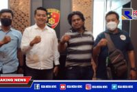 Caption: awak media bersama Subdit Tipidter Ditreskrimsus Polda Jatim.