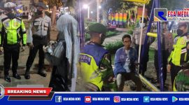 Caption: petugas gabungan TNI-Polri temukan warga tidak mematuhi protokol kesehatan.
