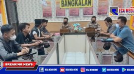 Caption: aktivis Garda Maba saat audiensi ke Mapolres Bangkalan.