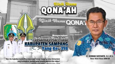 Klinik Utama QONA’AH: Selamat Hari Jadi Kabupaten Sampang Ke 398