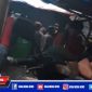 Caption: tampak keramaian dilokasi perjudian sabung ayam dan judi dadu, di Bakala, Jombang.