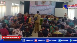 Caption: pembekalan teknis penyelenggaraan pemerintahan desa terhadap seluruh Pj.