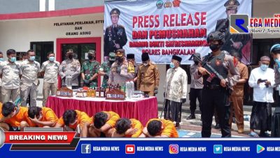 Polres Bangkalan Musnahkan Barang Bukti