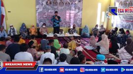 Caption: Walikota Gorontalo (H. Marten Taha), saat memberikan penyampaian pada Muhasabbah Akhir Tahun 2021, Bapera Provinsi Gorontalo, di Sekretariat Bapera Provinsi Gorontalo, Kompleks Rumah Pintar Tinelo Lipu'u Kota Gorontalo.