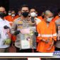 Caption: konferensi pers, Polresta Malang ungkap kasus penyalahgunaan narkotika.