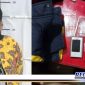 Caption: tersangka bandar sabu inisial MS saat diamankan di Mapolsek Semampir, Surabaya.