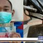 Caption: tersangka inisial DF dan barang buktinya diamankan di Mapolsek Kenjeran, Surabaya.