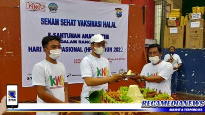 Meriah, KWB Sambut HPN dengan Senam Sehat & Santunan Anak Yatim