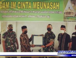 Dandim Aceh Selatan Salurkan Bantuan Keramik