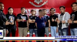 Caption: Resmob Polda Gorontalo amankan pengedar uang palsu berinsial TD.