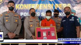 Caption: konferensi pers, Kapolres Sampang tunjukkan tersangka dan barang bukti narkoba yang diamankan di Ketapang.