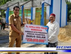 Dukung Sarpras Pendidikan Tahfidz, PJ Kades Torjun Sampang Sumbang Dana Rp 150 Juta