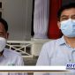 Caption: Dirut PDAM Bangkalan (Joko Supriyanto) bersama Dirut PDAM Kota Bandung saat di wawancarai awak media.
