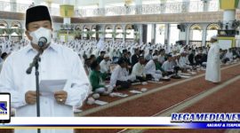 Caption: suasana saat berlangsungnya kegiatan dakwah dan dzikir, di Masjid Agung H. Achmad Bakrie Kisaran.
