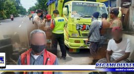 Caption: Polsek Semampir saat menindak tegas pengendara truk dan mengamankan dua jukir liar.