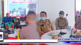 Caption: zoom meeting vaksinasi serentak Forkopimda Asahan bersama sejumlah dinas Pemkab Asahan.