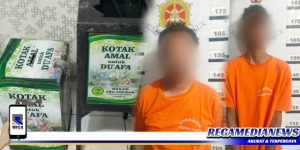 Tim Anti Begal Polsek Karang Pilang Bekuk Maling Kotak Amal