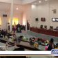 Caption: suasana saat berlangsung rapat paripurna Penyampaian Laporan Keterangan Pertanggung-jawaban  (LKPJ) Bupati Sampang tahun anggaran 2021.