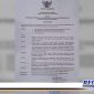 Caption: surat instruksi Bupati Keerom tentang pelanggaran minuman beralkohol.