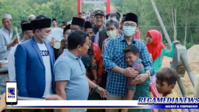 Bupati Pamekasan Cek Langsung Pembangunan Jembatan Gantung