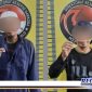 Caption: dua pelaku kasus narkoba inisial (AS) dan (MHB) saat diamankan Ditnarkoba Polda Gorontalo.