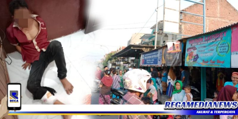 Caption: tampak pelaku spesialis pembobol toko di Kamal Bangkalan dihadiahi timah panas di kaki kanannya.