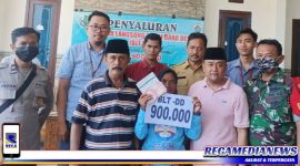 Caption: penyaluran BLT DD periode Januari-Maret 2022 di Desa Gunung Rancak.