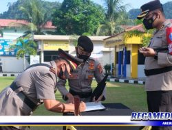 Kapolres Aceh Selatan Pimpin Sertijab Kabag Logistik dan Dua Kapolsek