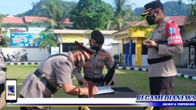 Kapolres Aceh Selatan Pimpin Sertijab Kabag Logistik dan Dua Kapolsek