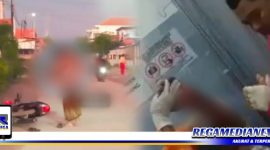 Caption: screen shot video pelaku, sementara korban saat berada dirumah sakit Bangkalan.