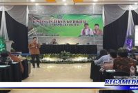 Caption: suasana saat berlangsungnya sosialisasi perlindungan jaminan sosial kepada pelaku UMKM Pamekasan.