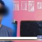 Caption: tersangka inisial (MU) dan barang buktinya diamankan di Mapolres Pelabuhan Tanjung Perak.