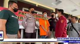 Caption: Kasat Reskrim Polres Gorontalo Kota interogasi langsung residivis pelaku curanmor yang berhasil ditangkap.