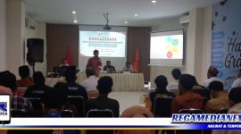 Caption: saat berlangsungnya sosialisasi Pengawasan Partisipasif bersama Organisasi Kepemudaan se-Kabupaten Bangkalan.