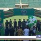 Caption: Laga pembukaan Piala KASAD Liga Santri PSSI 2022, di Stadion Gelora Bangkalan.