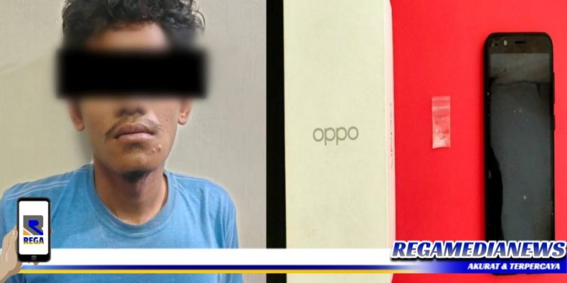 Caption: tersangka inisial (IMI) dan barang buktinya diamankan di Mapolres Pelabuhan Tanjung Perak Surabaya.