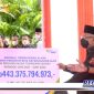 Caption: Wapres RI (Ma'ruf Amin) menyerahkan santunan program BPJS Ketenagakerjaan secara simbolis, diterima Gubernur Nusa Tenggara Barat (Zulkieflimansyah).