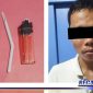 Caption: Inisial Z bin S (29 tahun) Alamat Desa Plampang Madura saat diamankan petugas.