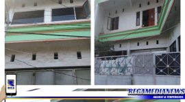 Caption: Halaman depan Rumah Oknum Pegawai PT. Pelni yang tidak memiliki IMB.