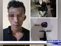 Aksinya Dipergoki Warga, Pelaku Curanmor Surabaya Diamankan Petugas