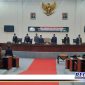 Caption: suasana saat berlangsungnya rapat paripurna penyampaian rekomendasi Panja LHP BPK RI tahun 2021.