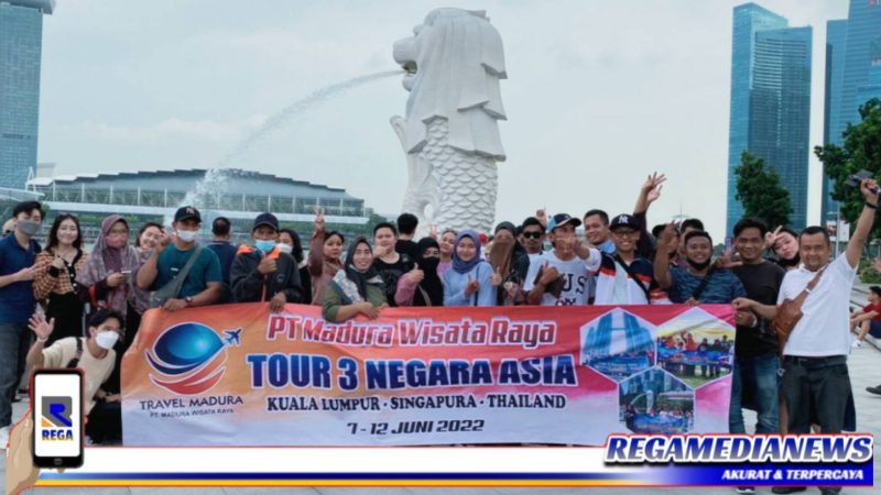 Caption: Madura Travel saat membawa tamu dari berbagai daerah di Indonesia pada tur 3 Negara Asia Periode Juni 2022.