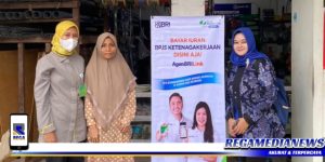 Mitra Pembayaran Iuran, BPJS Ketenagakerjaan Pasang Simbol di Agen BRILink Pamekasan