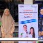 Caption: pemasangan banner oleh BPJS Ketenagakerjaan Pamekasan di agen BRILink.