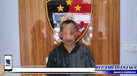 Caption: inisial I (44), warga Kelurahan Tamalate saat di amanakan petugas.