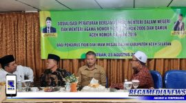 Caption: Kegiatan sosialisasi yang berlangsung di Aula Hotel Catering.