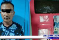 Caption: inisial DN 44 tahun saat ditangkap petugas Satuan Reserse Narkoba.