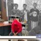 Caption: Kapolsek Pangarengan bersama anggotanya, tunjukkan tersangka kasus narkoba inisial (RA) asal kota Makassar. 