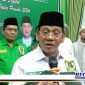 Caption: Wakil Ketua DPW PPP Jawa Timur (KH. Mujahid Ansori), saat diwawancara awak media.